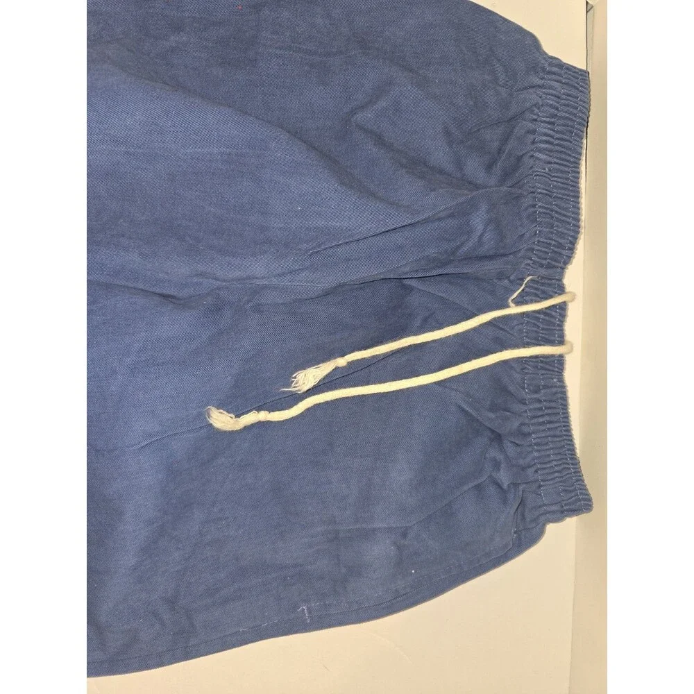 Le TIGRE Elastic Waist Pants Size M Blue Drawstring                         #229